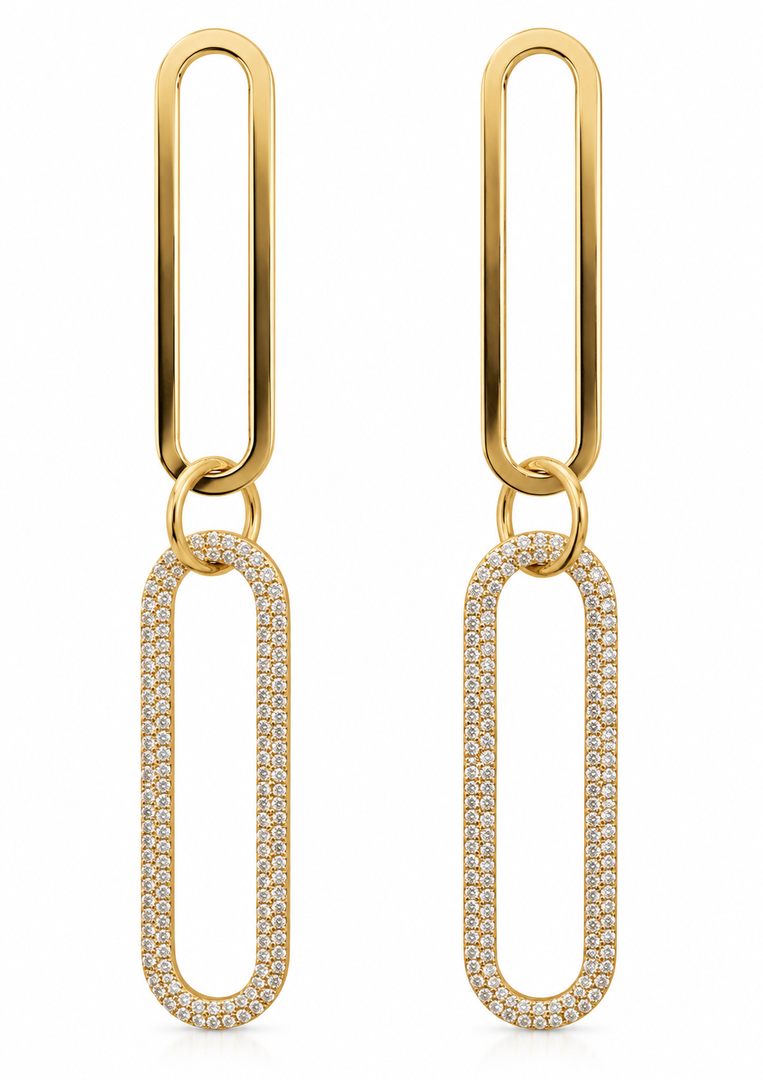 Serena Link Diamond Earrings