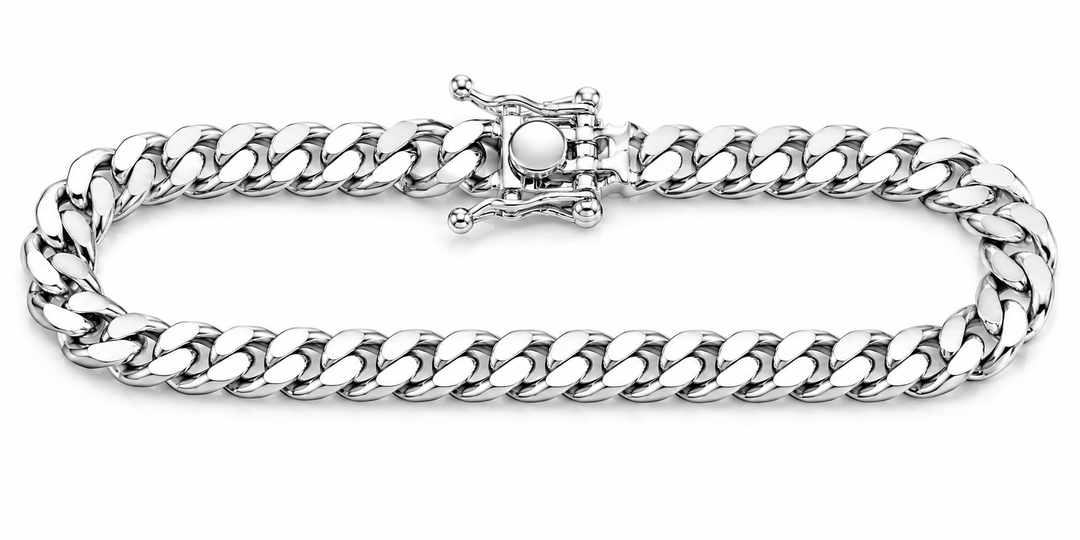 Sterling Silver Cuban Link Bracelet - 7mm - 8in