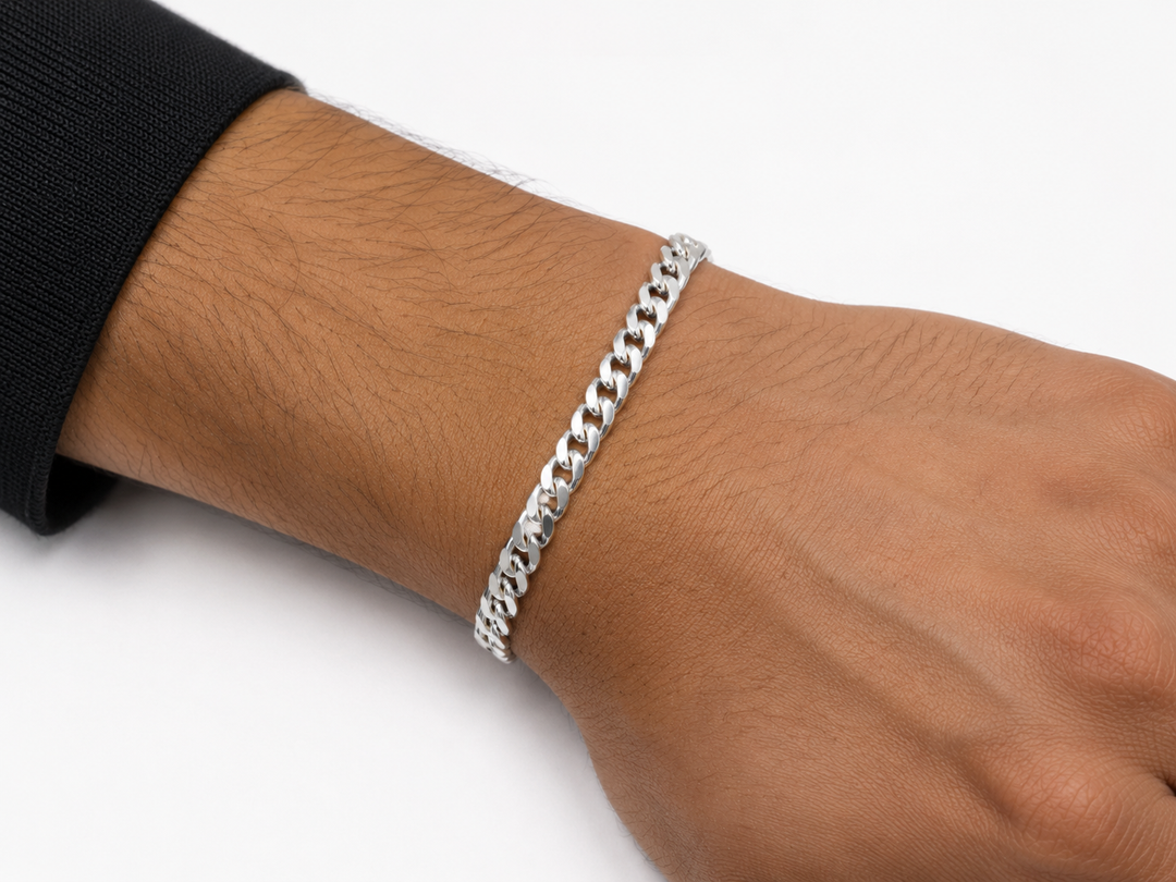 Sterling Silver Cuban Link Bracelet - 7mm - 8in