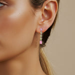 Load image into Gallery viewer, Verdant Blush Dangle Earrings