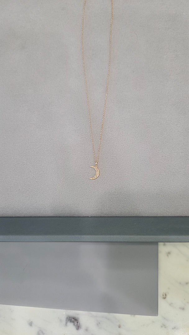 Luna Charm Necklace 14kyg