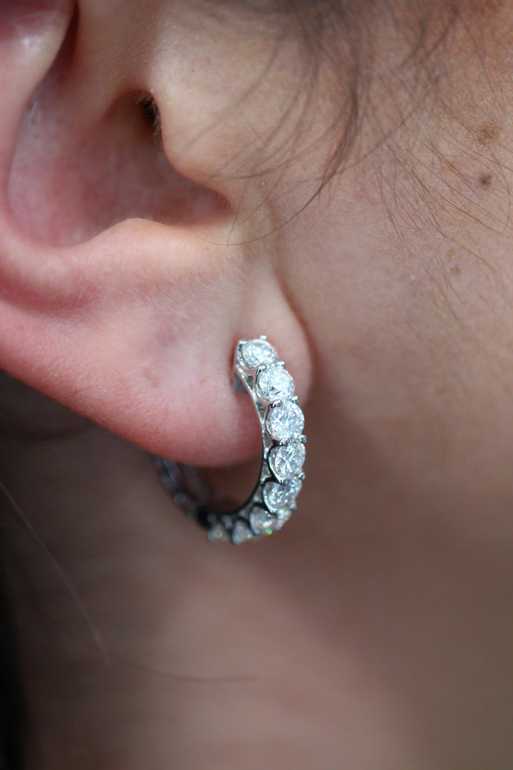 Bold Diamond Hoop Earring