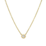 Load image into Gallery viewer, Gold Mini Diamond Necklace on White Background