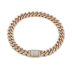 Load image into Gallery viewer, Yellow gold bracelet with diamond accents on a white background