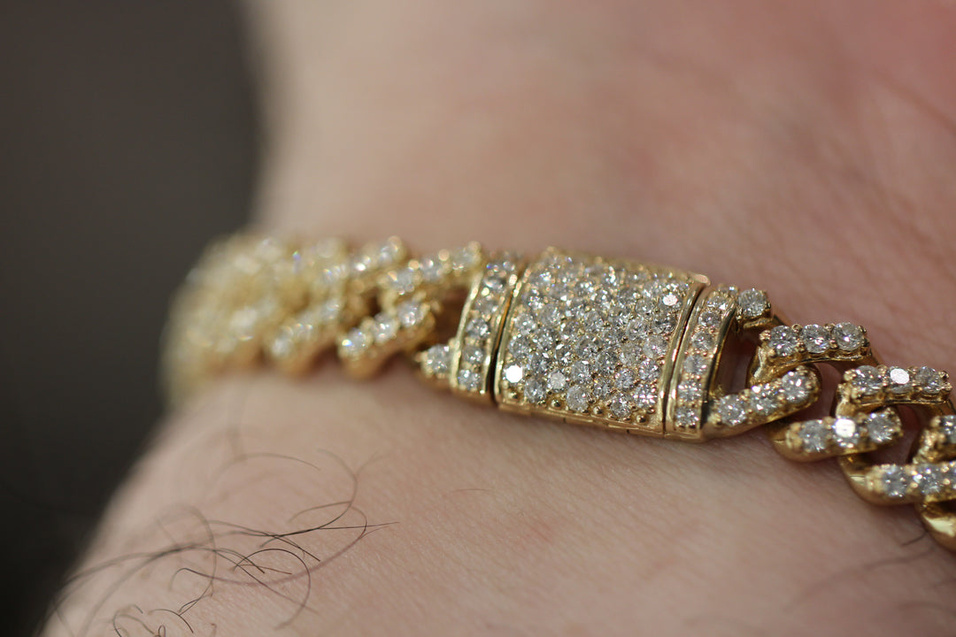 Cuban Cut Link Diamond Bracelet
