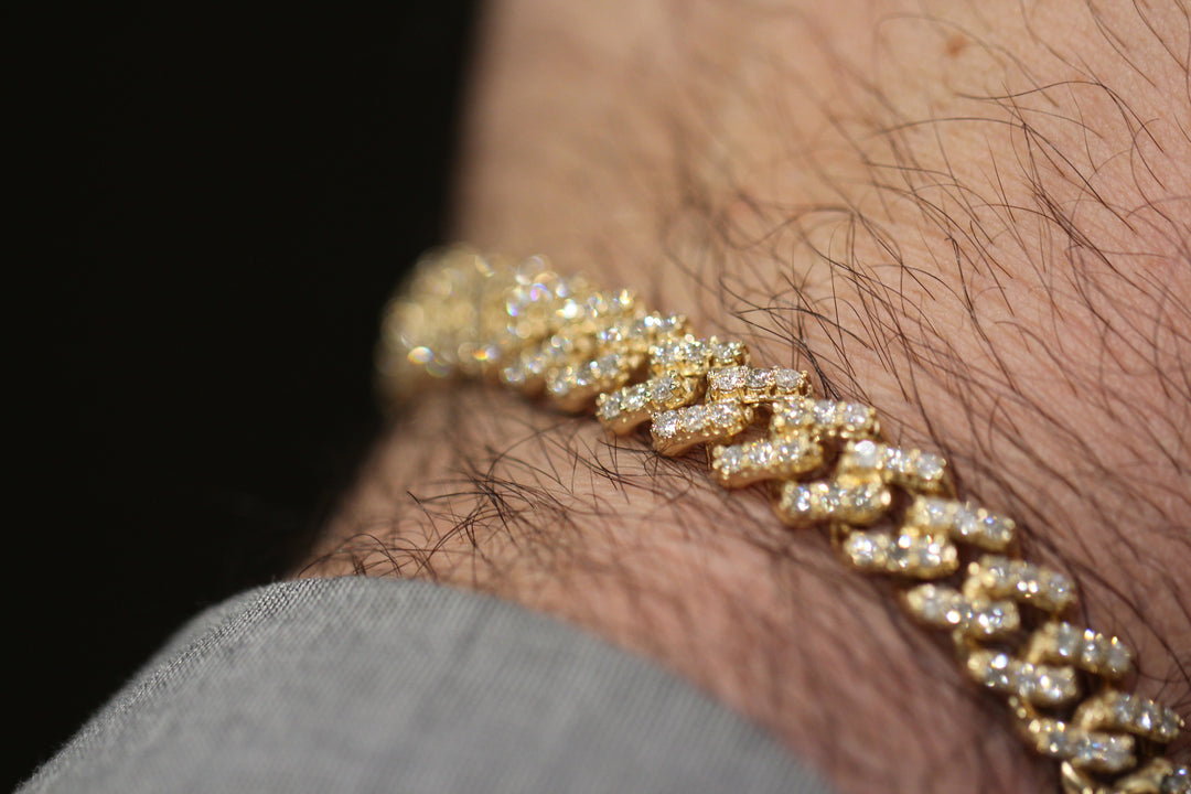 Cuban Cut Link Diamond Bracelet