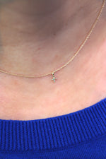 Load image into Gallery viewer, Mini Diamond Cross Charm Necklace
