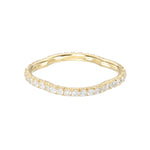 Load image into Gallery viewer, Gold ring with diamonds on a white background