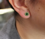 Load image into Gallery viewer, Sugar Stud Emerald Earrings