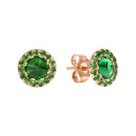 Load image into Gallery viewer, Sugar Stud Emerald Earrings
