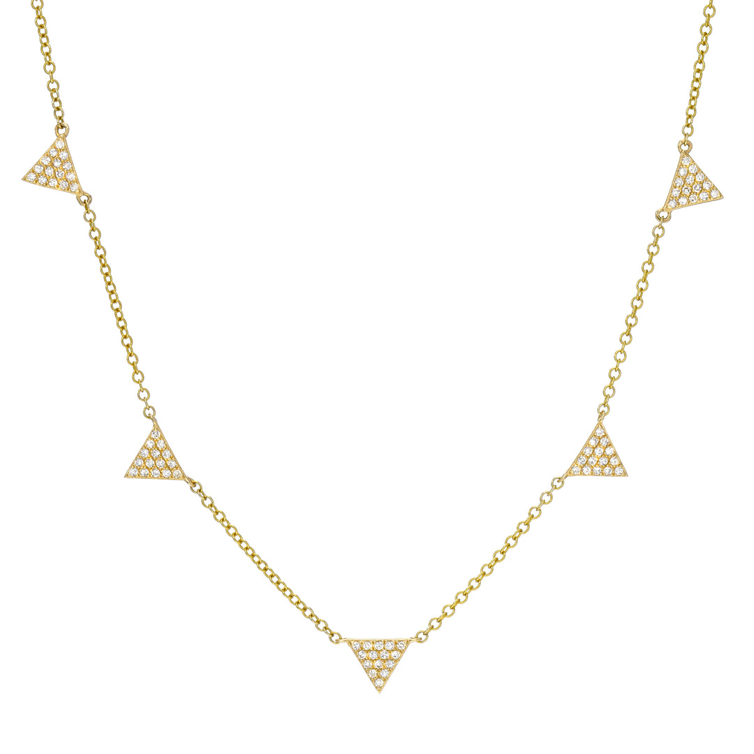 Triangle Pave Necklace