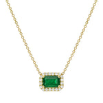 Load image into Gallery viewer, Emerald Horizon Halo Pendant
