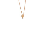 Load image into Gallery viewer, Gold cross necklace on a white background