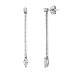 Load image into Gallery viewer, Pair of diamond earrings on a white background
