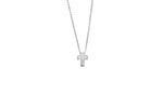 Load image into Gallery viewer, White Gold Necklace Cross on White Background